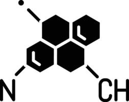 A black and white image of a molecule with the word n - h vector