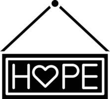 Hope sign with heart vector