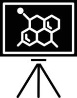 A black and white image of a molecule on a white background vector