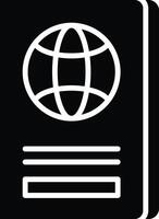 A passport with a globe on it vector