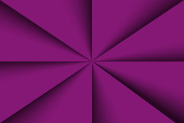 Purple triangles background with shadows, violet papers template, modern pattern