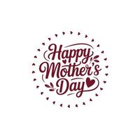 Shareable Mothers Day Graphic with Elegant Script and Hearts vector