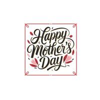 Modern Vintage Mothers Day Greeting with Flourishing Script vector