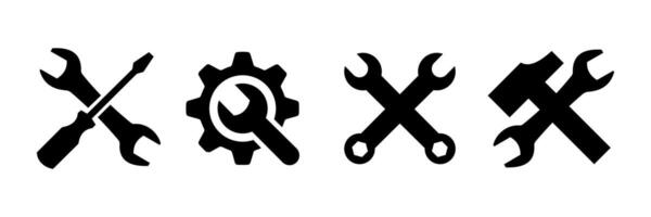 set of tools icons on white background vector