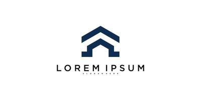 Abstract modern house logo icon design vector