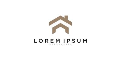 Abstract modern house logo design template vector