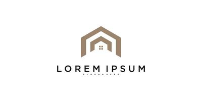 Abstract modern house logo design template. Premium vector
