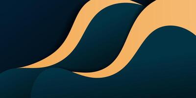 Modern orange and dark blue geometric business banner design. Creative banner design with wave shape as template. Simple horizontal banner. Eps10 vector