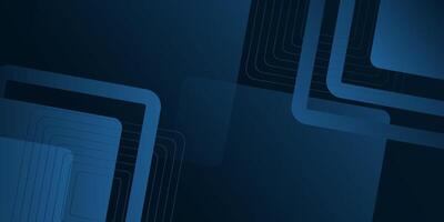 Dark blue gradient abstract background overlapping with 3d view design. Overlapping squares with shadow and line pattern. eps10 vector