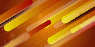 Abstract curved square 3D background overlapping with bright red and yellow gradient color pattern. Eps10 vector