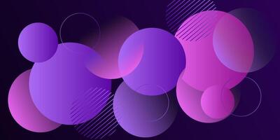Abstract geometric background with dark purple color design. Colorful pink and purple circle pattern elements. Eps10 vector