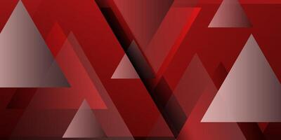 Colorful banner with overlapping paper cut design with red and brown triangle shape design. Bright banner background. Eps10 vector