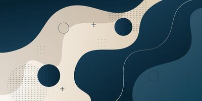 Modern Dynamic Simple Abstract Background with Wavy Design and Dark Blue Circle Pattern. Eps10 vector