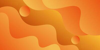 Abstract orange wave dynamic color realistic fluid pattern. Trendy wave pattern element background. vector