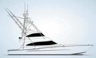 best boat one color formate vector