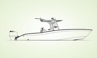 Single side Boat One color vector