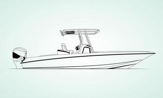 boat side view one color vector