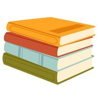Stack Book Illustration with Cozy Vibes. Vintage Handdrawn Stack Book Illustration vector