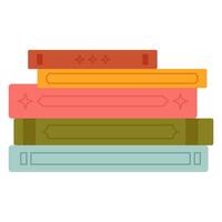 Warm Stack Book with Minimalist Aesthetic Illustration vector