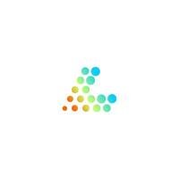 Letter L with dots connection logo design. vector