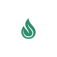 Abstract simple leaf icon logo. leaf dynamic green color vector