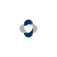 Simple Shield Logo Design. Rotating In A Round shield Logo Design. vector