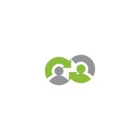 Connect people logo icon representing connectivity and unity. symbolizes teamwork, collaboration, union, cooperation vector