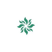 Abstract nature leaf logo. leaf icon dynamic green color vector