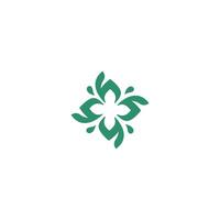 Abstract three leaf logo. for leaf icon dynamic green color vector