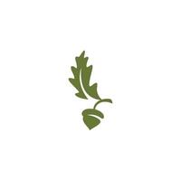 oak leaf with acorns logo, illustration icon vector