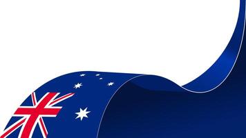 waving australia flag frame background with copy space for text. for national day vector