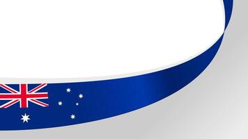 waving australia flag ribbon background with copy space for text. for national day vector