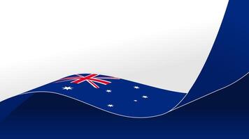 wavy australia flag background with copy space for text. for national day vector