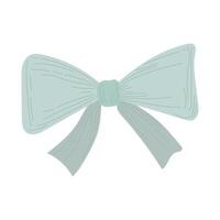 Mint green fabric bow with subtle texture and gentle flow, designed for spring crafts, feminine branding, or pretty packaging illustration projects vector