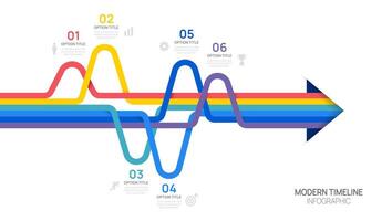 Infographics arrow line symbol timeline business 5 steps to success template. vector
