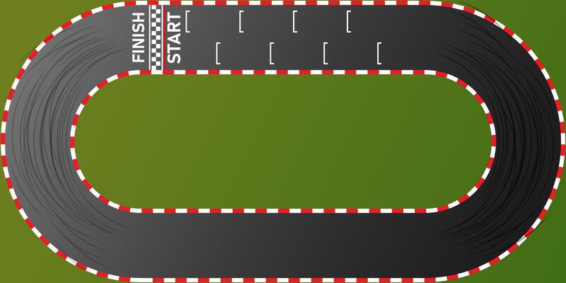 Circuit finish line racing background top view illustration