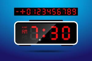 Digital clock Digital digits vector