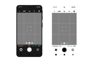 Camera interface in phone screen vector