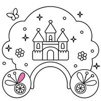 Adorable Rainbow Princess Element Card with Cheerful Details vector