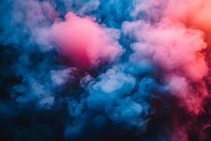 Vibrant Colorful Smoke Clouds - Abstract Art for Creative Design Projects photo