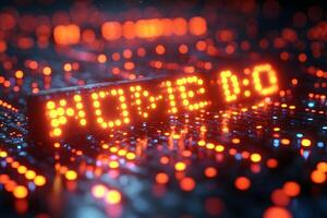 Digital Innovation with Futuristic Circuitry Display Signaling 'Home' Concept photo