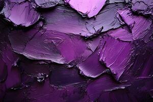Abstract Expressionism in Purple Tones - Textured Oil Paint for Artistic Backgrounds photo