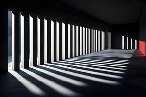 Modern Architectural Design with Dramatic Shadows and Minimalist Aesthetic photo