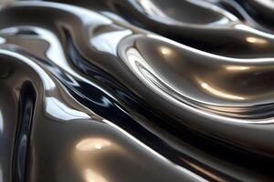 Metallic Liquid Waves Abstract Fluid Patterns for Modern Design and Art Concepts photo