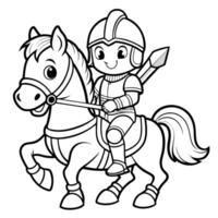 Knightly Excursion through an Enchanted Forest on Horseback vector