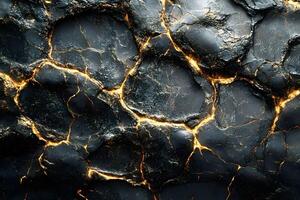 Abstract Lava Texture with Glowing Cracks for Digital Art and Design photo