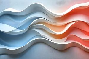 Abstract Wave Patterns in Blue and Red for Modern Design Concepts photo