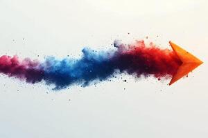 Dynamic Color Explosion with 3D Arrow Concept for Energy and Progress Design photo