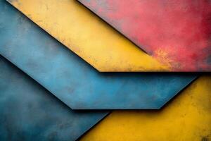 Colorful Geometric Abstract Art with Textured Layers for Modern Design Projects photo