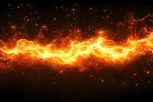 Fiery Abstract Energy Wave for Dynamic Design Elements and Digital Art photo